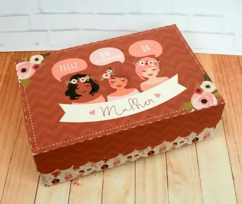 Arquivo de Corte Kit Caixa 6 Doces 01 Dia da Mulher - STUDIO/PDF