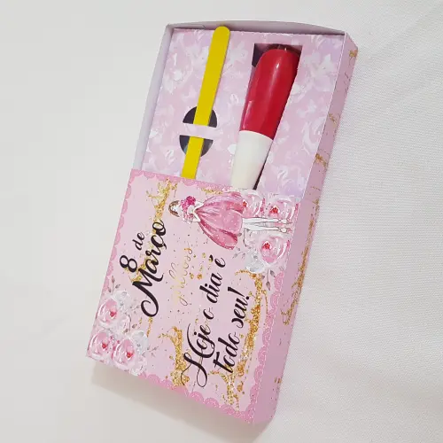 Arquivo de Corte Caixa Esmalte e Lixa 02 Dia da Mulher - STUDIO/PDF
