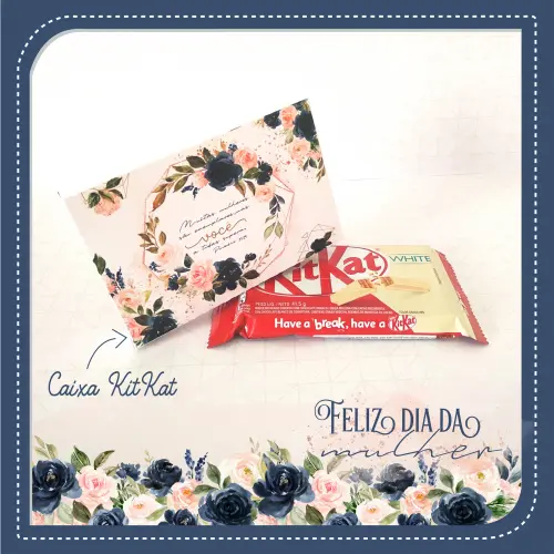 Arquivo de Corte Caixa KitKat 06 Dia da Mulher - STUDIO/PDF