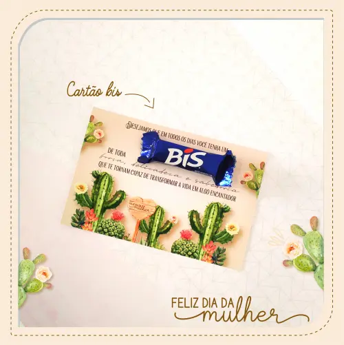 Arquivo de Corte Cartão Bis 04 Dia da Mulher - STUDIO/PDF