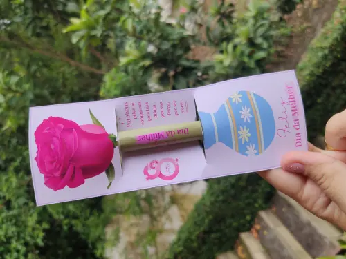 Arquivo de Corte Cartão Caneta Dia da Mulher - STUDIO/PDF