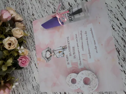 Arquivo de Corte Cartão Esmalte 02 Dia da Mulher - STUDIO/PDF