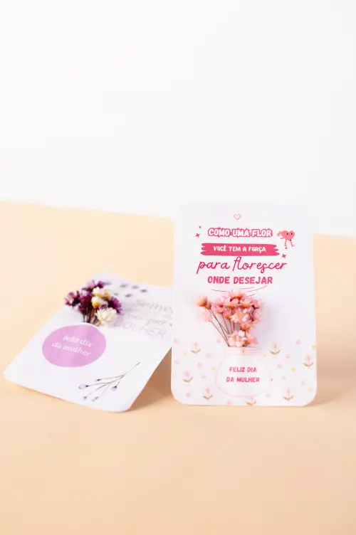 Arquivo de Corte Tags Flores Secas 01 Dia da Mulher - PDF/PNG