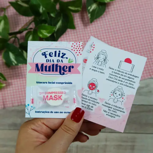 Arquivo de Corte Tag Máscara Facial Comprimida Dia da Mulher - STUDIO/PDF