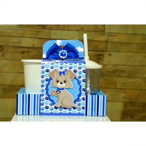 Arquivo de Corte Kit Cineminha Cachorrinho Menino -Balde 1L Copo 300ml- Studio/PDF