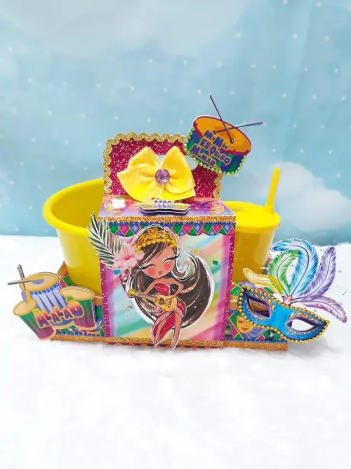 Arquivo de Corte Kit Cineminha Carnaval -Balde 1L Copo 300ml- Studio/PDF