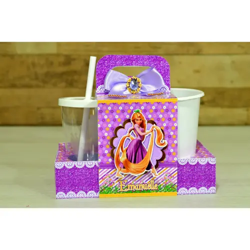 Arquivo de Corte Kit Cineminha Enrolados -Balde 1L Copo 300ml- Studio/PDF