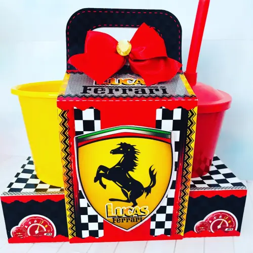Arquivo de Corte Kit Cineminha Ferrari -Balde 1L Copo 300ml- Studio/PDF