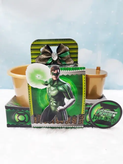 Arquivo de Corte Kit Cineminha Lanterna Verde -Balde 1L Copo 300ml- Studio/PDF