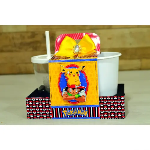 Arquivo de Corte Kit Cineminha Pokemon 02 -Balde 1L Copo 300ml- Studio/PDF