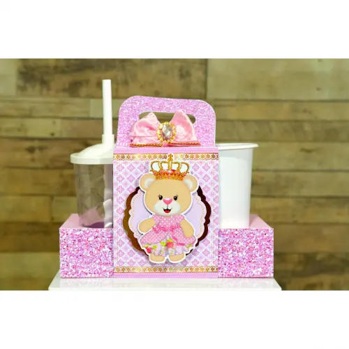 Arquivo de Corte Kit Cineminha Ursinha Princesa -Balde 1L Copo 300ml- Studio/PDF