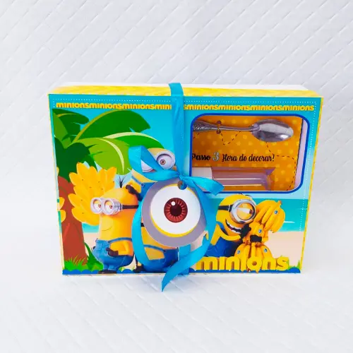Arquivo de Corte Caixa Mini Confeiteiro Minions 01 - STUDIO/PDF