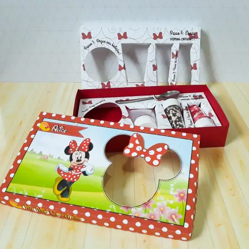 Arquivo de Corte Caixa Mini Confeiteiro Minnie 06 - STUDIO/PDF