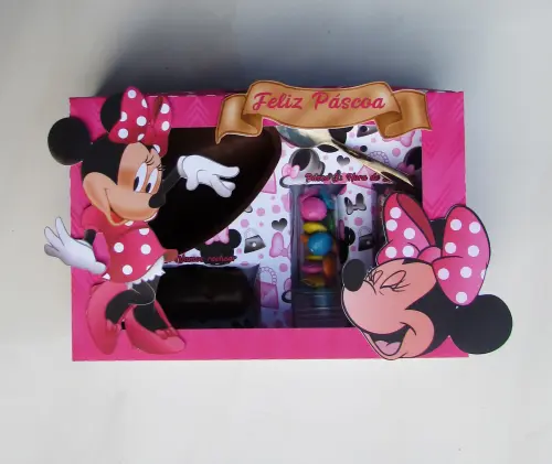 Arquivo de Corte Caixa Mini Confeiteiro Minnie 07 Rosa - STUDIO/PDF