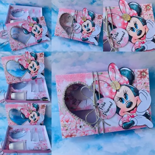 Arquivo de Corte Caixa Mini Confeiteiro Minnie 13 Rosa - STUDIO/PDF/PNG