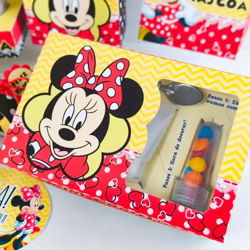 Arquivo de Corte Caixa Mini Confeiteiro Minnie 25 - STUDIO/PDF