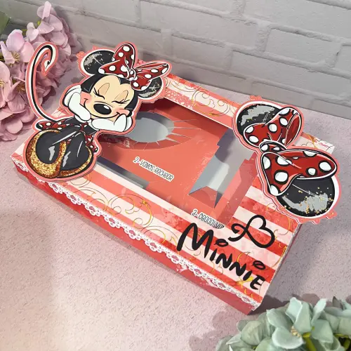 Arquivo de Corte Caixa Mini Confeiteiro Minnie 34 VERMELHA - STUDIO/PDF/PNG
