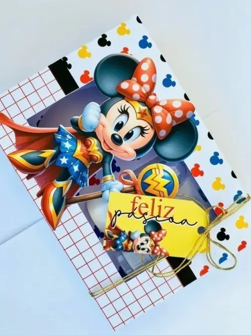 Arquivo de Corte Caixa Mini Confeiteiro Minnie Heroína - STUDIO/PDF
