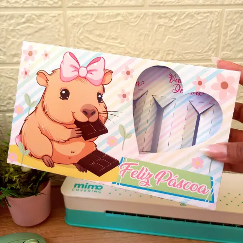 Arquivo de Corte Caixa Mini Confeiteiro Capivara 05 - STUDIO/PDF