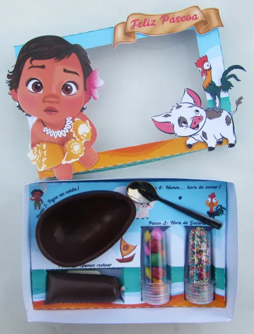 Arquivo de Corte Caixa Mini Confeiteiro Moana 04 - STUDIO/PDF