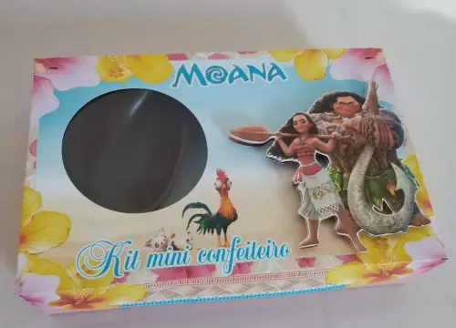 Arquivo de Corte Caixa Mini Confeiteiro Moana 06 - STUDIO/PDF