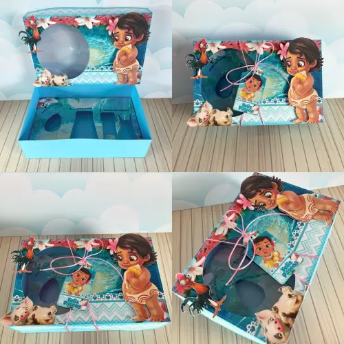 Arquivo de Corte Caixa Mini Confeiteiro Moana 08 - STUDIO/PDF/PNG