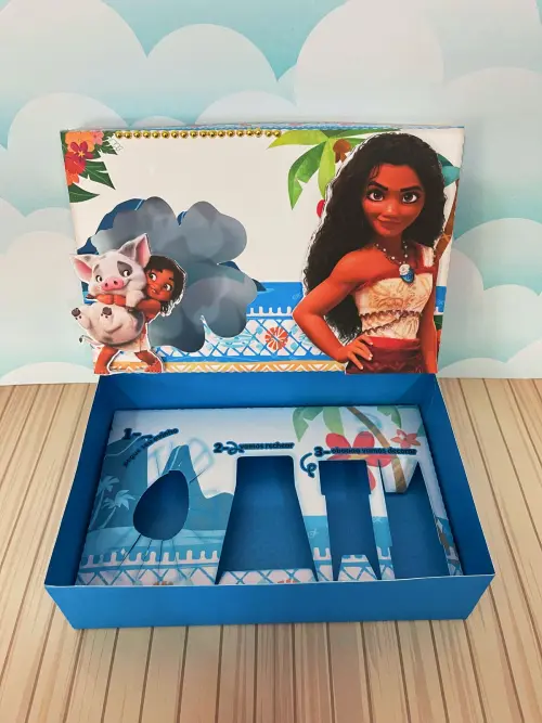 Arquivo de Corte Caixa Mini Confeiteiro Moana 13 - STUDIO/PDF/PNG
