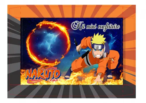 Arquivo de Corte Caixa Mini Confeiteiro Naruto 05 - STUDIO/PDF