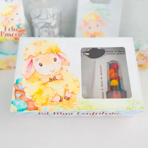 Arquivo de Corte Caixa Mini Confeiteiro Ovelhinha 03 - STUDIO/PDF