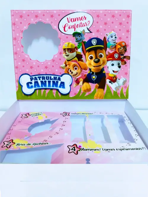 Arquivo de Corte Caixa Mini Confeiteiro Patrulha Canina 04 - Studio/PDF