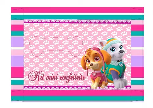 Arquivo de Corte Caixa Mini Confeiteiro Patrulha Canina 12 - Studio/PDF