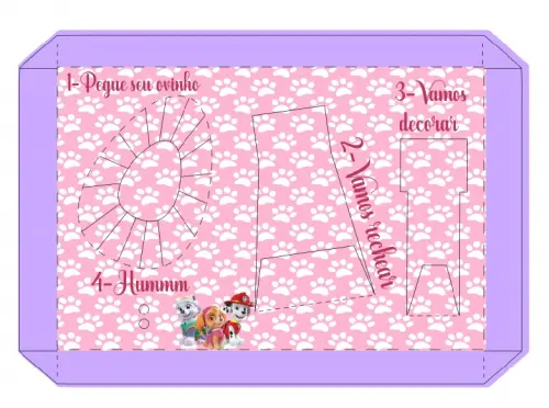 Arquivo de Corte Caixa Mini Confeiteiro Patrulha Canina 12 - Stud