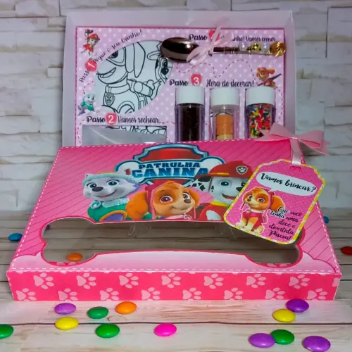 Arquivo de Corte Caixa Mini Confeiteiro Patrulha Canina 20 - Studio/PDF