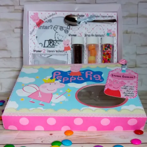 Arquivo de Corte Caixa Mini Confeiteiro Peppa Pig 03 - Studio/PDF