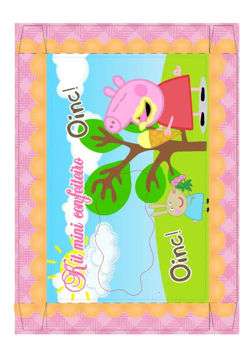 Arquivo de Corte Caixa Mini Confeiteiro Peppa Pig 04 - Studio/PDF
