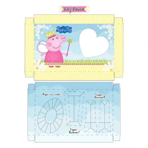 Arquivo de Corte Caixa Mini Confeiteiro Peppa Pig 06 - Studio/PDF