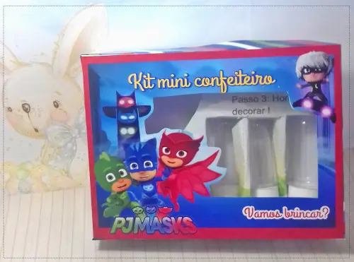 Arquivo de Corte Caixa Mini Confeiteiro PJ Mask 02 - Studio/PDF/JPG