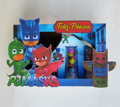 Arquivo de Corte Caixa Mini Confeiteiro PJ Mask 03 - Studio/PDF