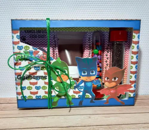 Arquivo de Corte Caixa Mini Confeiteiro PJ Masks 08 - Studio/PDF