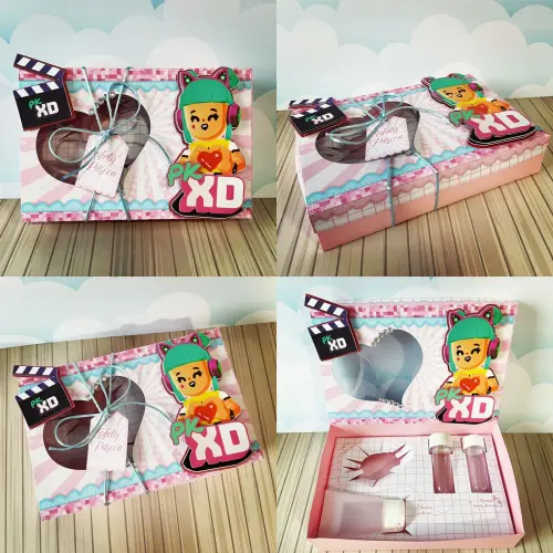Arquivo de Corte Caixa Mini Confeiteiro PK XD Menina 02 - Studio/PDF/PNG