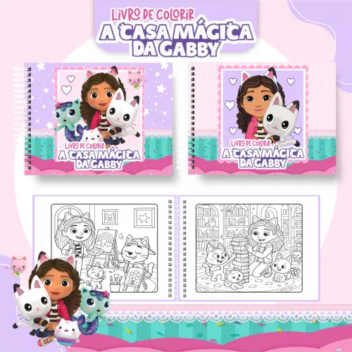 Arquivo Digital Livro de Colorir A Casa Mágica da Gabby PDF