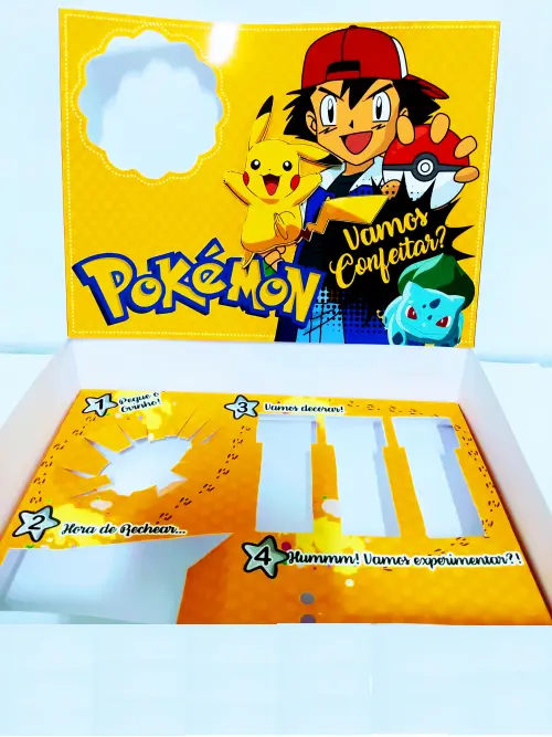 Arquivo de Corte Caixa Mini Confeiteiro POKEMON 03 - Studio/PDF