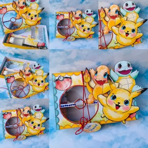 Arquivo de Corte Caixa Mini Confeiteiro POKEMON 05 - Studio/PDF/PNG