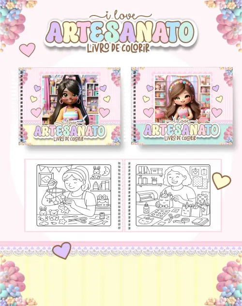 Arquivo Digital Livro de Colorir Artesanato PDF