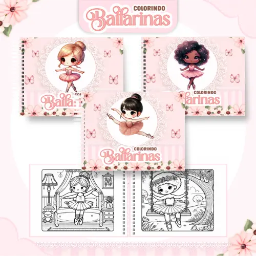 Arquivo Digital Livro de Colorir Bailarina 01 PDF