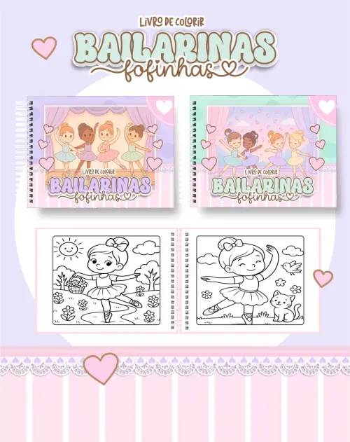 Arquivo Digital Livro de Colorir Bailarina 02 PDF