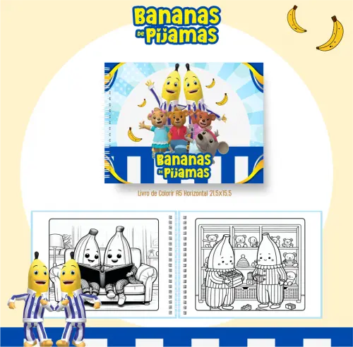 Arquivo Digital Livro de Colorir Bananas de Pijama PDF