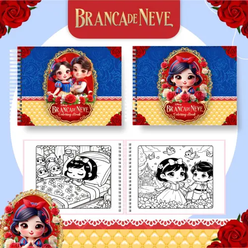 Arquivo Digital Livro de Colorir Branca de Neve 01 PDF