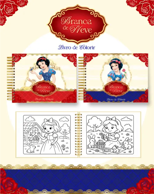 Arquivo Digital Livro de Colorir Branca de Neve 02 PDF