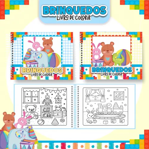 Arquivo Digital Livro de Colorir Brinquedos PDF